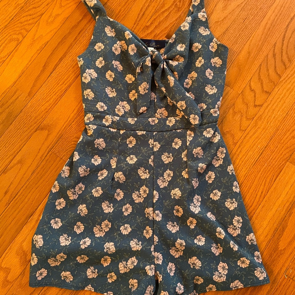 Blue rain medium romper